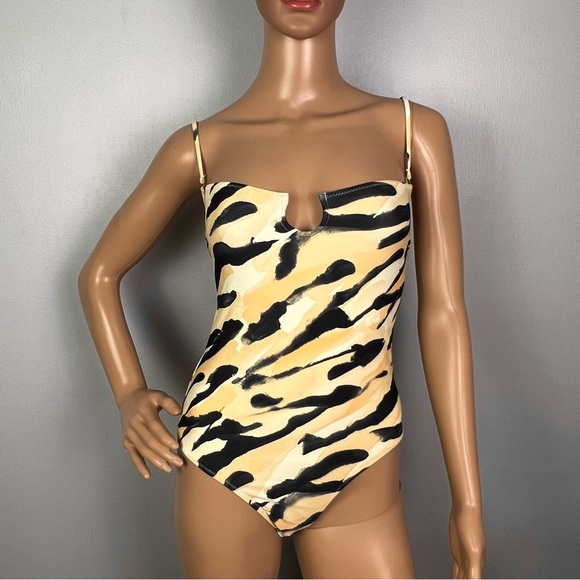 NEW NANUSHKA ABSTRACT ANIMAL PRINT ONE-PIECE SWIMSUIT - Picture 2 of 9